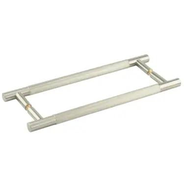 Click Here To Enlarge This Photo Of JV1800SNB2B Frelan Hardware Jedo 'Bari' 300mm x 19mm Knurled Pull Handles - Satin Nickel &lpar;Back to Back Pair&rpar;