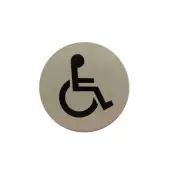 Atlantic - AS75DASSS 'Disabled' Disc Sign 75mm &lpar;Self Adhesive&rpar; - Satin Stainless Steel