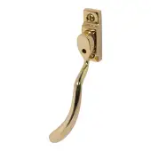 Pera PER50B Bulb End Window Espagnolette Handle &lpar;Left Hand&rpar; Polished Brass &lpar;PER50B-LH-BP&rpar;
