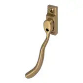 Pera PER50B Bulb End Window Espagnolette Handle &lpar;Left Hand&rpar; Satin Brass &lpar;PER50B-LH-SB&rpar;
