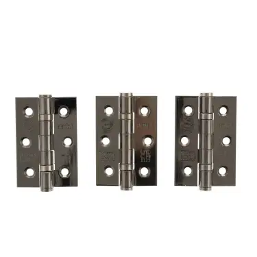 Click Here To Enlarge This Photo Of Atlantic - A2H322BN&lpar;3&rpar; Grade 7 CE Fire Rated Ball Bearing Hinges 3" x 2" x 2mm - Black Nickel &lpar;Pack of 3&rpar;