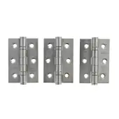 Atlantic - A2H322SSS&lpar;3&rpar; Grade 7 CE Fire Rated Ball Bearing Hinges 3" x 2" x 2mm - Satin Stainless Steel &lpar;Pack of 3&rpar;