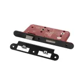 Atlantic - ALKDINRB60MBN DIN &lpar;Radius&rpar; Bathroom lock 60mm Backset &lpar;78mm c&sol;c&rpar; - Matt Gun Metal