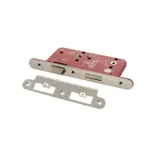 Atlantic - ALKDINRB60PC DIN &lpar;Radius&rpar; Bathroom lock 60mm Backset &lpar;78mm c&sol;c&rpar; - Polished Chrome
