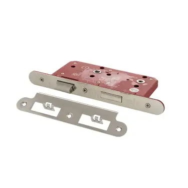 Click Here To Enlarge This Photo Of Atlantic - ALKDINRB60PSS DIN &lpar;Radius&rpar; Bathroom lock 60mm Backset &lpar;78mm c&sol;c&rpar; - Polished Stainless Steel