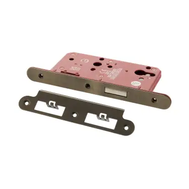 Click Here To Enlarge This Photo Of Atlantic - ALKDINRED60AB DIN &lpar;Radius&rpar; Euro Profile Deadlock 60mm Backset - Antique Brass