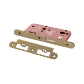 Atlantic - ALKDINRED60SB DIN &lpar;Radius&rpar; Euro Profile Deadlock 60mm Backset - Satin Brass