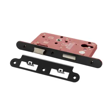 Click Here To Enlarge This Photo Of Atlantic - ALKDINRES60MB DIN &lpar;Radius&rpar; Euro Profile Sashlock 60mm Backset &lpar;72mm c&sol;c&rpar; - Matt Black