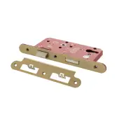 Atlantic - ALKDINRES60SB DIN &lpar;Radius&rpar; Euro Profile Sashlock 60mm Backset &lpar;72mm c&sol;c&rpar; - Satin Brass