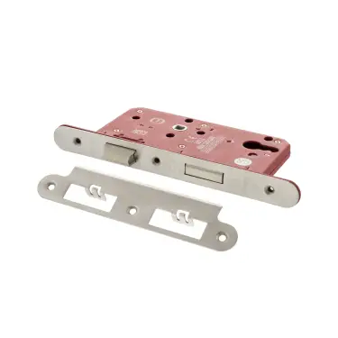 Click Here To Enlarge This Photo Of Atlantic - ALKDINRES60SC DIN &lpar;Radius&rpar; Euro Profile Sashlock 60mm Backset &lpar;72mm c&sol;c&rpar; - Satin Chrome