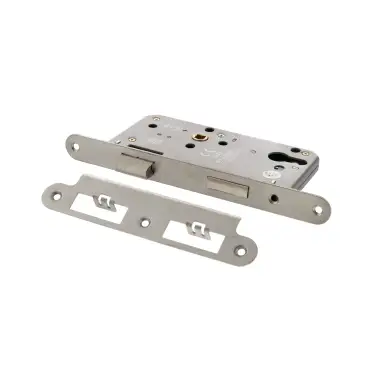 Click Here To Enlarge This Photo Of Atlantic - ALKDINRES60SSS DIN &lpar;Radius&rpar; Euro Profile Sashlock 60mm Backset &lpar;72mm c&sol;c&rpar; - Satin Stainless Steel