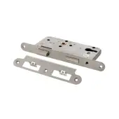 Atlantic - ALKDINRES60SSS DIN &lpar;Radius&rpar; Euro Profile Sashlock 60mm Backset &lpar;72mm c&sol;c&rpar; - Satin Stainless Steel
