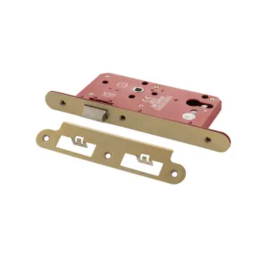 Click Here To Enlarge This Photo Of Atlantic - ALKDINRL60SB DIN &lpar;Radius&rpar; Latch 60mm Backset - Satin Brass