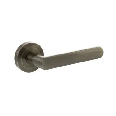 Click Here To Enlarge This Photo Of Atlantic - S42RAB STATUS 'Carolina' Lever on Round Rose &ndash; Antique Brass