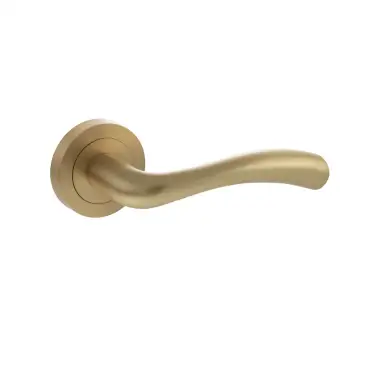 Click Here To Enlarge This Photo Of Atlantic - S35RSB STATUS 'Texas' Lever on Round Rose - Satin Brass