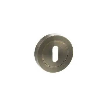 Click Here To Enlarge This Photo Of Atlantic - S2ESCKRAB STATUS Key Escutcheons on Round Rose - Antique Brass