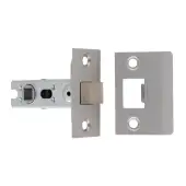 BTL25SSS Carlisle Brass Eurospec 64mm CE Tubular Mortice Latch &lpar;Square&rpar; Satin Stainless Steel