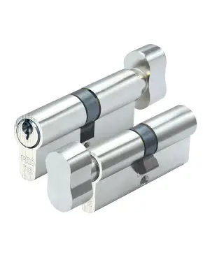 Click Here To Enlarge This Photo Of P5EP60CTNPE - Zoo Hardware P5 &lpar;Contract&rpar; Euro Profile Cylinder & Turn 60mm &lpar;30&sol;30T&rpar; Nickel Plated