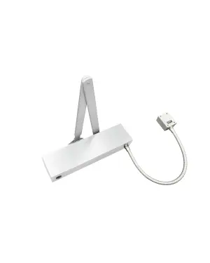 Click Here To Enlarge This Photo Of VDC-EMS03-HO&sol;SF-SQ-SE - Zoo Hardware Vier Electro Magnetic Overhead Door Closer &lpar;Hold Open&sol;Swing Free&rpar; Fixed Power Size 3 with Standard Arm & Square Cover - Silver Finish