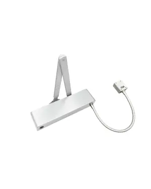 Click Here To Enlarge This Photo Of VDC-EMS04-HO&sol;SF-SR-SE - Zoo Hardware Vier Electro Magnetic Overhead Door Closer &lpar;Hold Open&sol;Swing Free&rpar; Fixed Power Size 4 with Standard Arm & Semi Radius Cover - Silver Finish