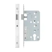 VDL0060-L-PSS - Zoo Hardware Vier DIN Latch 60mm Backset with 2pc Square Forend - Polished Stainless Steel Finish