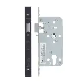 VDL7255-NL-PVDBLK - Zoo Hardware Vier DIN Nightlatch 55mm Backset &lpar;72mm Centres&rpar; with 2pc Square Forend - PVD Black Finish