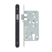 VDL7255-NL-R-PCB - Zoo Hardware Vier DIN Nightlatch 55mm Backset &lpar;72mm Centres&rpar; with 2pc Radius Forend - Powder Coated Black Finish