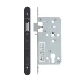VDL7255-NL-R-PVDBLK - Zoo Hardware Vier DIN Nightlatch 55mm Backset &lpar;72mm Centres&rpar; with 2pc Radius Forend - PVD Black Finish