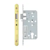 VDL7255-NL-R-PVDG - Zoo Hardware Vier DIN Nightlatch 55mm Backset &lpar;72mm Centres&rpar; with 2pc Radius Forend - PVD Gold Finish