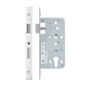 VDL7255-PSS - Zoo Hardware Vier DIN Euro Sashlock 55mm Backset &lpar;72mm Centres&rpar; with 2pc Square Forend - Polished Stainless Steel Finish