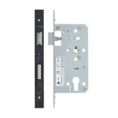 VDL7255-PVDBLK - Zoo Hardware Vier DIN Euro Sashlock 55mm Backset &lpar;72mm Centres&rpar; with 2pc Square Forend - PVD Black Finish