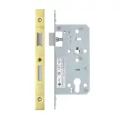 VDL7255-PVDG - Zoo Hardware Vier DIN Euro Sashlock 55mm Backset &lpar;72mm Centres&rpar; with 2pc Square Forend - PVD Gold Finish