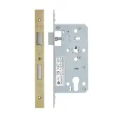VDL7255-PVDSB - Zoo Hardware Vier DIN Euro Sashlock 55mm Backset &lpar;72mm Centres&rpar; with 2pc Square Forend - PVD Satin Brass Finish