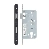 VDL7255-R-PVDBLK - Zoo Hardware Vier DIN Euro Sashlock 55mm Backset &lpar;72mm Centres&rpar; with 2pc Radius Forend - PVD Black Finish