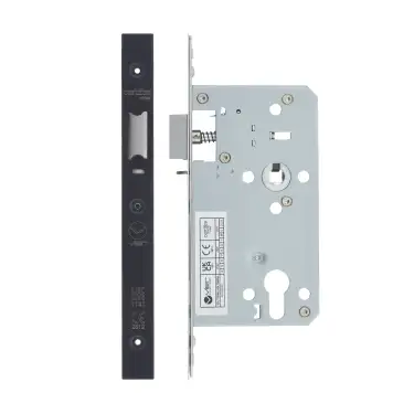 Click Here To Enlarge This Photo Of VDL7260-NL-PVDBLK - Zoo Hardware Vier DIN Nightlatch 60mm Backset &lpar;72mm Centres&rpar; with 2pc Square Forend - PVD Black Finish