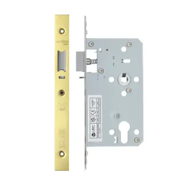 Click Here To Enlarge This Photo Of VDL7260-NL-PVDG - Zoo Hardware Vier DIN Nightlatch 60mm Backset &lpar;72mm Centres&rpar; with 2pc Square Forend - PVD Gold Finish
