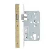 VDL7260-NL-PVDSB - Zoo Hardware Vier DIN Nightlatch 60mm Backset &lpar;72mm Centres&rpar; with 2pc Square Forend - PVD Satin Brass Finish