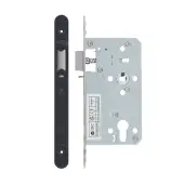 VDL7260-NL-R-PCB - Zoo Hardware Vier DIN Nightlatch 60mm Backset &lpar;72mm Centres&rpar; with 2pc Radius Forend - Powder Coated Black Finish