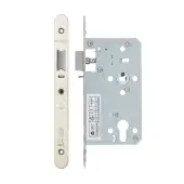 VDL7260-NL-R-SSS - Zoo Hardware Vier DIN Nightlatch 60mm Backset &lpar;72mm Centres&rpar; with 2pc Radius Forend - Satin Stainless Steel Finish