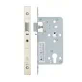 VDL7260-NL-SSS - Zoo Hardware Vier DIN Nightlatch 60mm Backset &lpar;72mm Centres&rpar; with 2pc Square Forend - Satin Stainless Steel Finish