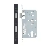 VDL7260-PVDBLK - Zoo Hardware Vier DIN Euro Sashlock 60mm Backset &lpar;72mm Centres&rpar; with 2pc Square Forend - PVD Black Finish