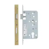 VDL7260-PVDSB - Zoo Hardware Vier DIN Euro Sashlock 60mm Backset &lpar;72mm Centres&rpar; with 2pc Square Forend - PVD Satin Brass Finish
