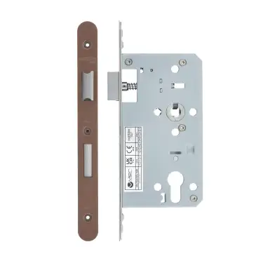 Click Here To Enlarge This Photo Of VDL7260-R-PVDBZ - Zoo Hardware Vier DIN Euro Sashlock 60mm Backset &lpar;72mm Centres&rpar; with 2pc Radius Forend - PVD Bronze Finish