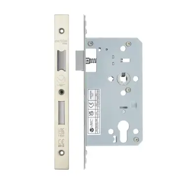 Click Here To Enlarge This Photo Of VDL7260-SSS - Zoo Hardware Vier DIN Euro Sashlock 60mm Backset &lpar;72mm Centres&rpar; with 2pc Square Forend - Satin Stainless Steel Finish