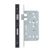 VDL7855-PVDBLK - Zoo Hardware Vier DIN Bathroom Lock 55mm Backset &lpar;78mm Centres&rpar; with 2pc Square Forend - PVD Black Finish