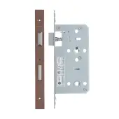 VDL7855-PVDBZ - Zoo Hardware Vier DIN Bathroom Lock 55mm Backset &lpar;78mm Centres&rpar; with 2pc Square Forend - PVD Bronze Finish