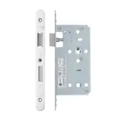 VDL7855-R-PSS - Zoo Hardware Vier DIN Bathroom Lock 55mm Backset &lpar;78mm Centres&rpar; with 2pc Radius Forend - Polished Stainless Steel Finish