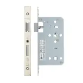 VDL7860-SSS - Zoo Hardware Vier DIN Bathroom Lock 60mm Backset &lpar;78mm Centres&rpar; with 2pc Square Forend - Satin Stainless Steel Finish