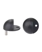 ZAS06B-PCB - Zoo Hardware Oval Floor Mounted Door Stop 45mm &lpar;Face Fix&rpar; Powder Coated Black Finish