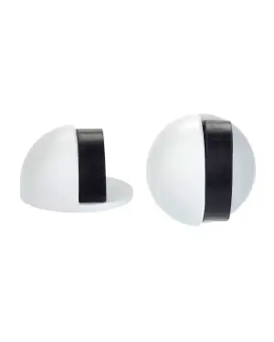Click Here To Enlarge This Photo Of ZAS06-PCW - Zoo Hardware Oval Floor Mounted Door Stop 45mm &lpar;Concealed Fix&rpar; Powder Coated White Finish